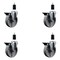 Service Caster 5'' Semi Steel Swivel 1-3/8'' Expanding Stem Caster Set with Brake, 4PK SCC-EX20S515-SSR-PLB-138-4 - alternate 1